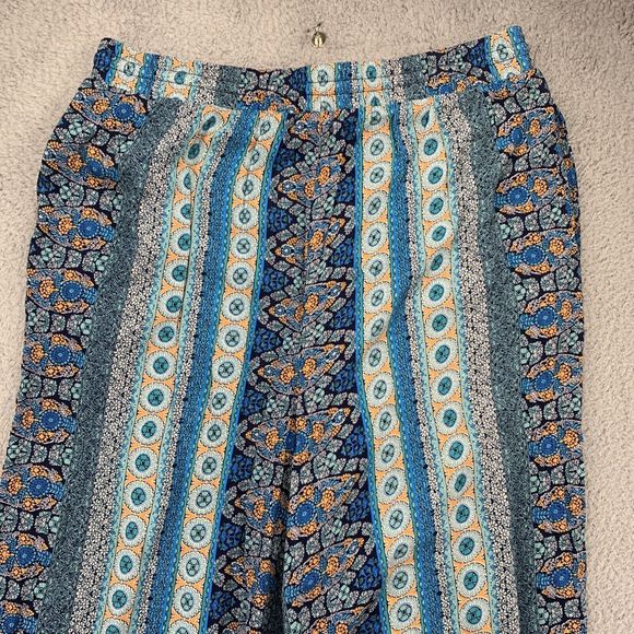 Knox Rose Women XXL Boho Pull On Pants Floral Wide Leg Bohemian Hippy Festival - Picture 11 of 16